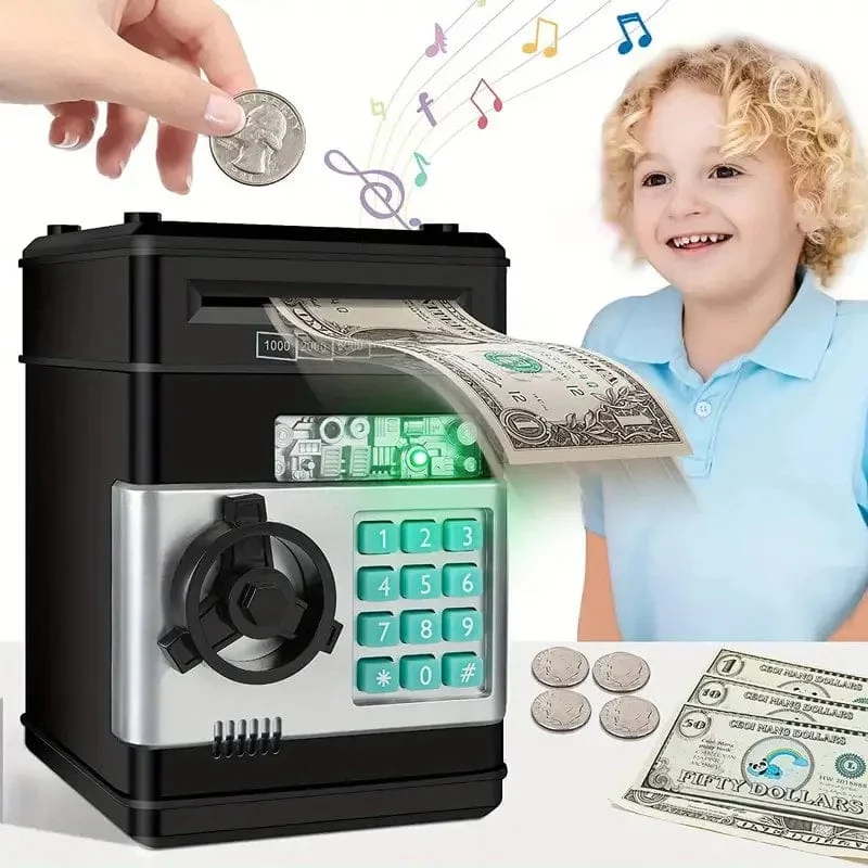 Elektronisches Sparschwein, Passwort-Safe, Geldboxen für Kinder, digitale Münzen, Bargeld sparen, Safe, Geldautomat, Geschenke für Kinder