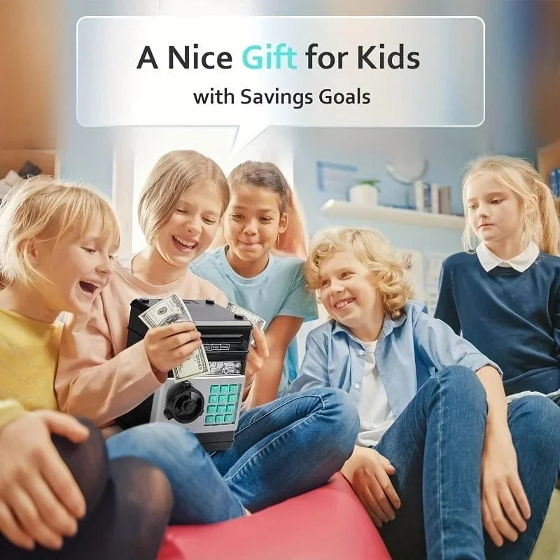 Elektronisches Sparschwein, Passwort-Safe, Geldboxen für Kinder, digitale Münzen, Bargeld sparen, Safe, Geldautomat, Geschenke für Kinder