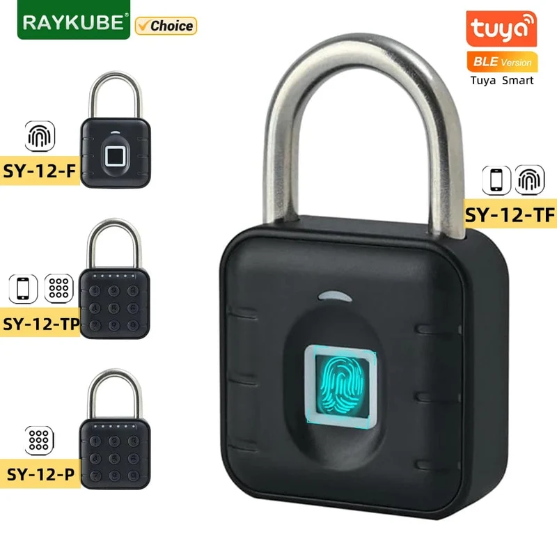 Elektronisches Schloss Tuya Bluetooth Fingerabdruck-Vorhängeschloss Digitales Gepäckschloss APP Temporäres Passwort Fern IP67 Dekompressionsspielzeug