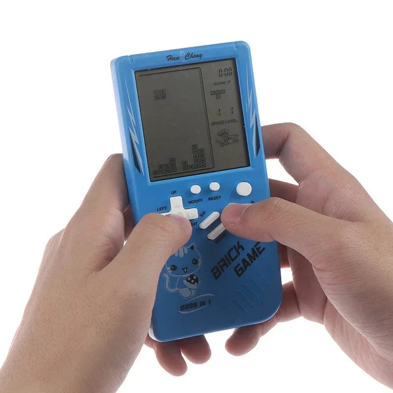 Tetris-Spielkonsole mit großem Bildschirm, Retro, klassische Retro-Handheld-Spielkonsole für Kinder, elektronisches Spielzeug