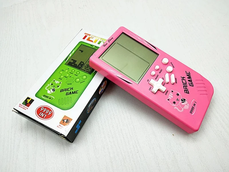 Tetris-Spielkonsole mit großem Bildschirm, Retro, klassische Retro-Handheld-Spielkonsole für Kinder, elektronisches Spielzeug