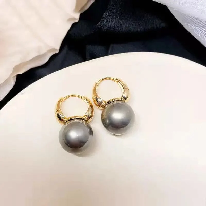 Silber Farbe Perle Studs Hoop Ohrringe für Frauen Gold Farbe Eardrop Minimalistischen Hoops Hochzeit Mode Schmuck Dropshipping