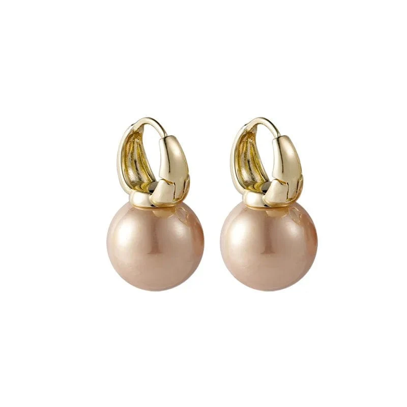 Silber Farbe Perle Studs Hoop Ohrringe für Frauen Gold Farbe Eardrop Minimalistischen Hoops Hochzeit Mode Schmuck Dropshipping