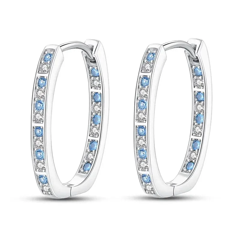 2024 neue Stil Sterling Silber S925 Geometrische Stein Ohrringe Und Ohr Loops Einfache Feine Schmuck Frauen Mädchen Fashion Party Geschenk