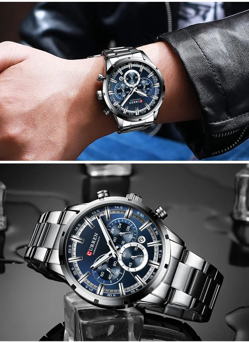 CURREN Herrenuhr – Topmarke, Luxus-Sportuhr, Quarz, Vollstahl, wasserdicht, Chronograph, Armbanduhr, Herrenuhr, Relogio Masculino