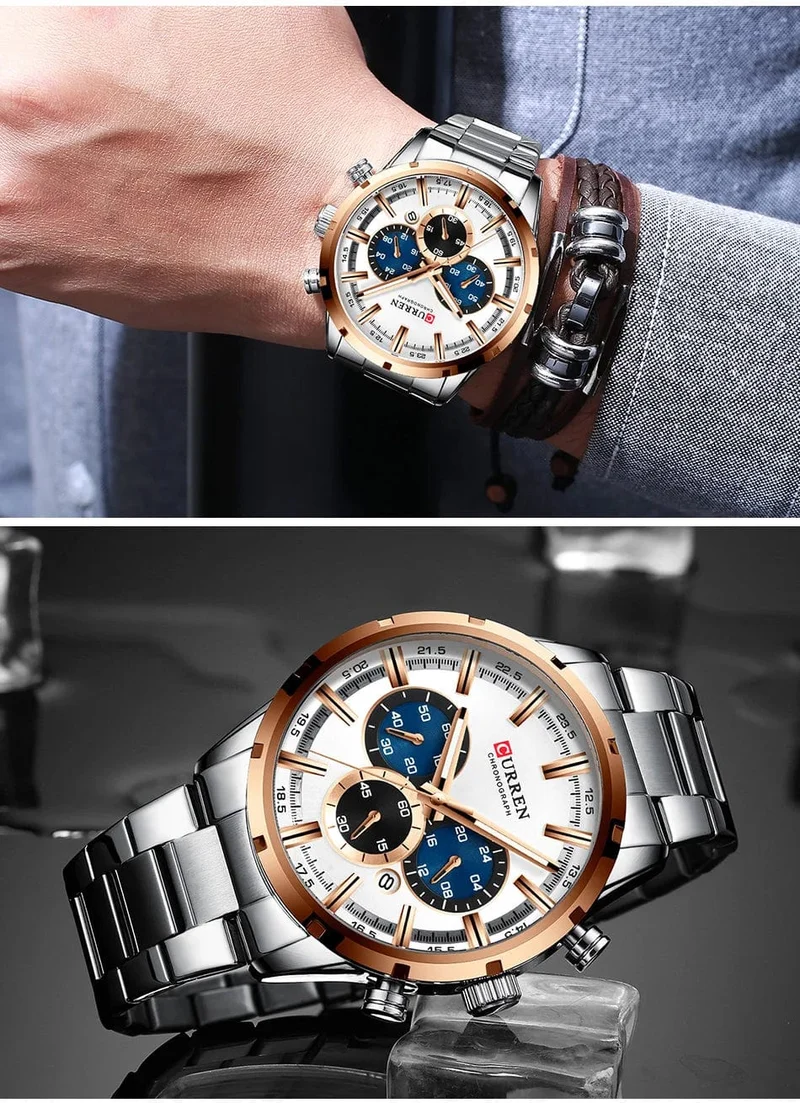 CURREN Herrenuhr – Topmarke, Luxus-Sportuhr, Quarz, Vollstahl, wasserdicht, Chronograph, Armbanduhr, Herrenuhr, Relogio Masculino