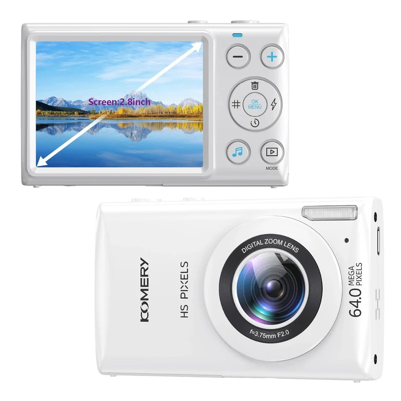4K-Digitalkameras für die Fotografie, 18-facher Digitalzoom, Fotokameras für Kinder, 64 MP, Autofokus, Vlogging-Videokamera für YouTube