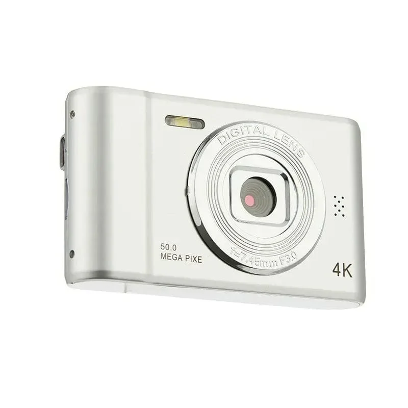 4K-Digitalkamera, Reise-Selfie-Kamera, 50 Megapixel, HD-Fotografie, 2.4-Zoll-Bildschirm, Einsteiger-Selfie-Mini-Retro-Kamera für den Kindercampus