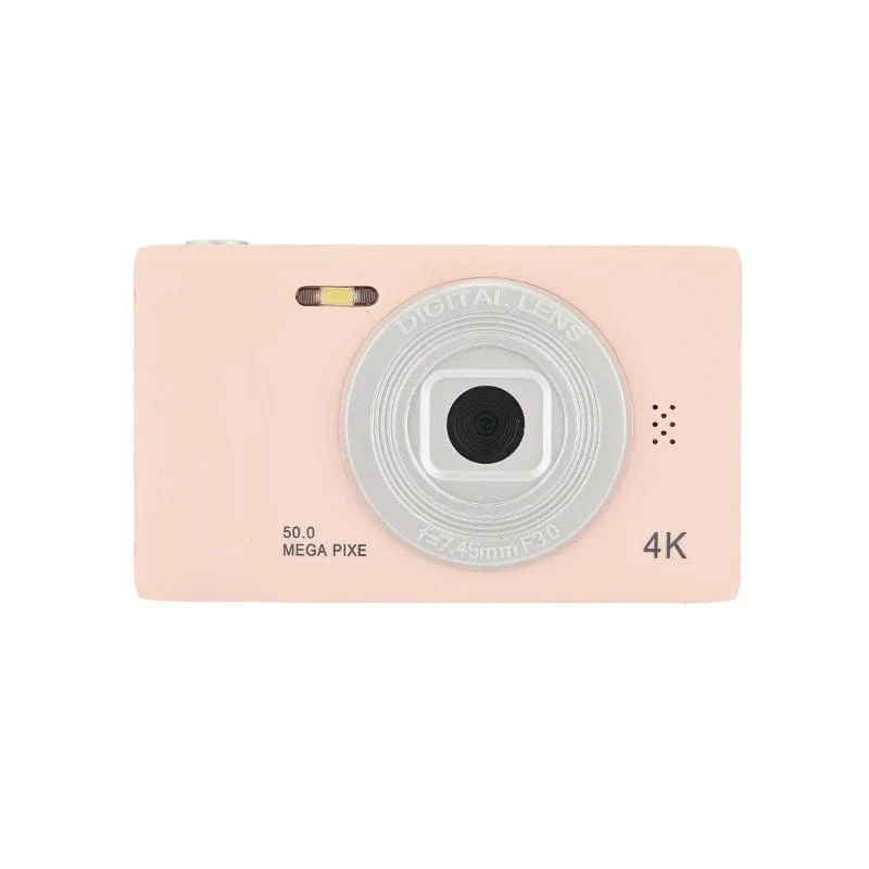 4K-Digitalkamera, Reise-Selfie-Kamera, 50 Megapixel, HD-Fotografie, 2.4-Zoll-Bildschirm, Einsteiger-Selfie-Mini-Retro-Kamera für den Kindercampus