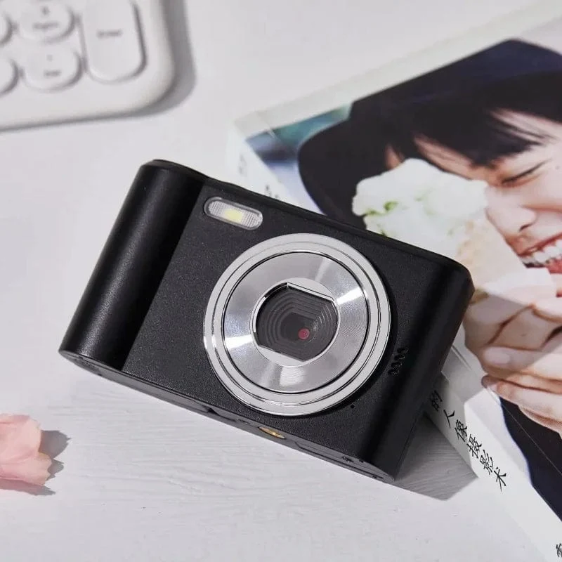 4K-Digitalkamera, 50 Megapixel, HD-Fotografie, Reise-Selfie-Kamera, 2.4-Zoll-Bildschirm, Einsteiger-Selfie-Minikamera für den Kindercampus