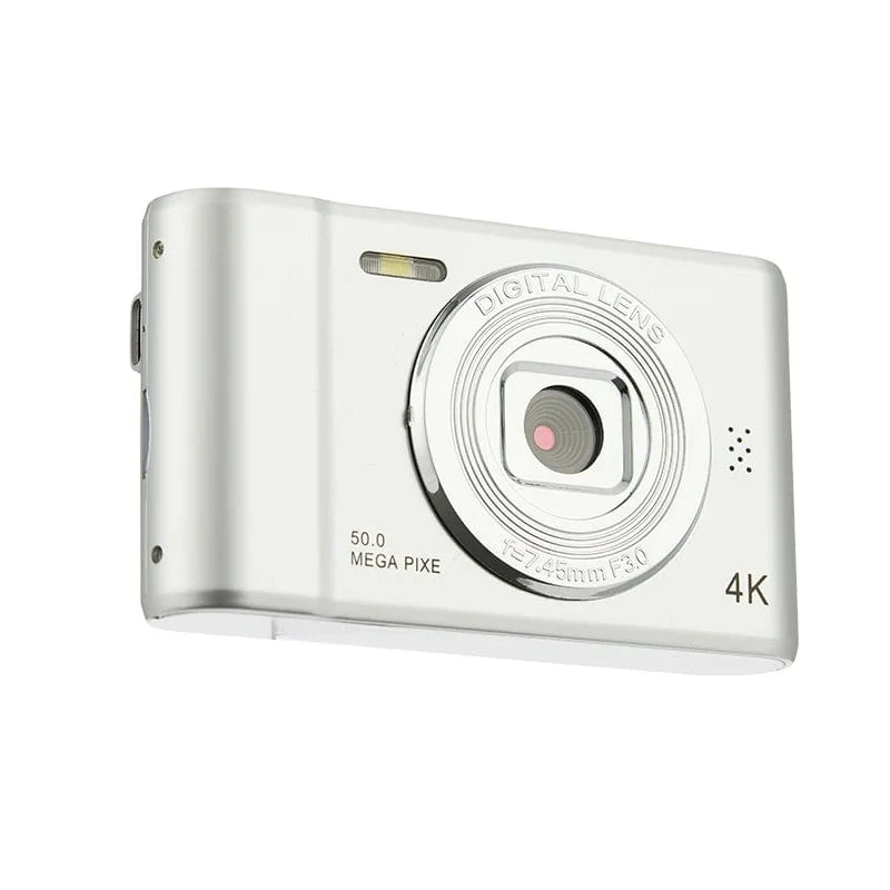 4K-Digitalkamera, 50 Megapixel, HD-Fotografie, Reise-Selfie-Kamera, 2.4-Zoll-Bildschirm, Einsteiger-Selfie-Minikamera für den Kindercampus
