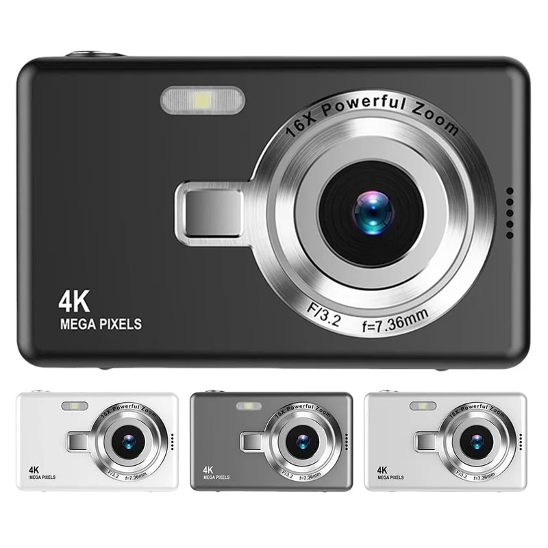 Tragbare Vlogging-Kamera mit 1080P HD, 16-fach-Zoom, Autofokus, Vlogging-Kamera, Anti-Shake, 2.4-Zoll-IPS-Bildschirm für die Fotografie von Kindern und Erwachsenen
