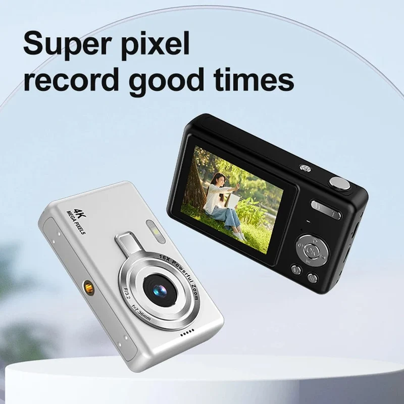 Tragbare Vlogging-Kamera mit 1080P HD, 16-fach-Zoom, Autofokus, Vlogging-Kamera, Anti-Shake, 2.4-Zoll-IPS-Bildschirm für die Fotografie von Kindern und Erwachsenen