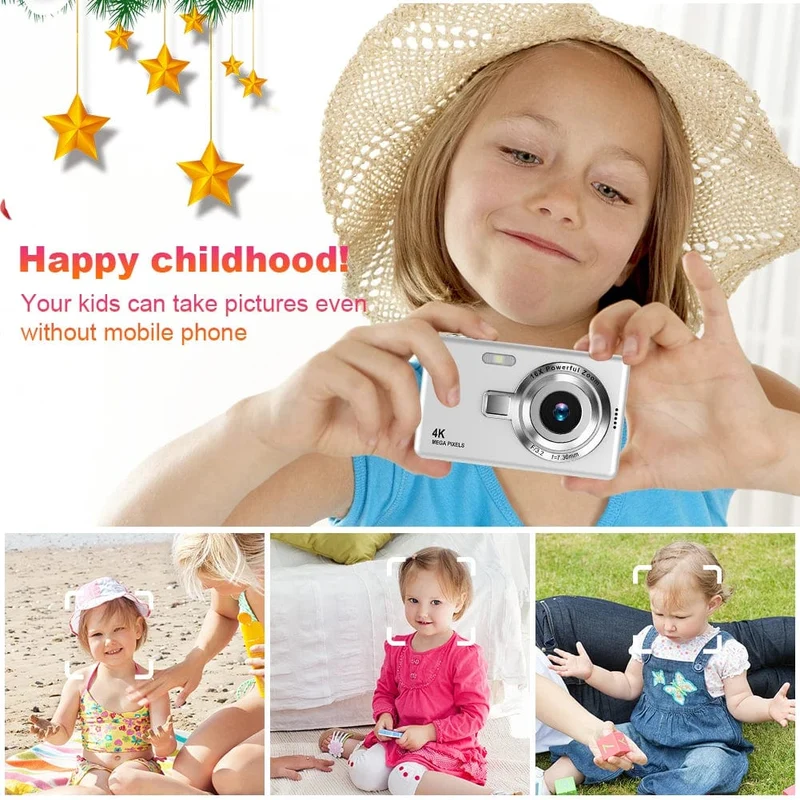 Tragbare Vlogging-Kamera mit 1080P HD, 16-fach-Zoom, Autofokus, Vlogging-Kamera, Anti-Shake, 2.4-Zoll-IPS-Bildschirm für die Fotografie von Kindern und Erwachsenen