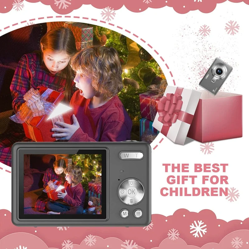 Tragbare Vlogging-Kamera mit 1080P HD, 16-fach-Zoom, Autofokus, Vlogging-Kamera, Anti-Shake, 2.4-Zoll-IPS-Bildschirm für die Fotografie von Kindern und Erwachsenen