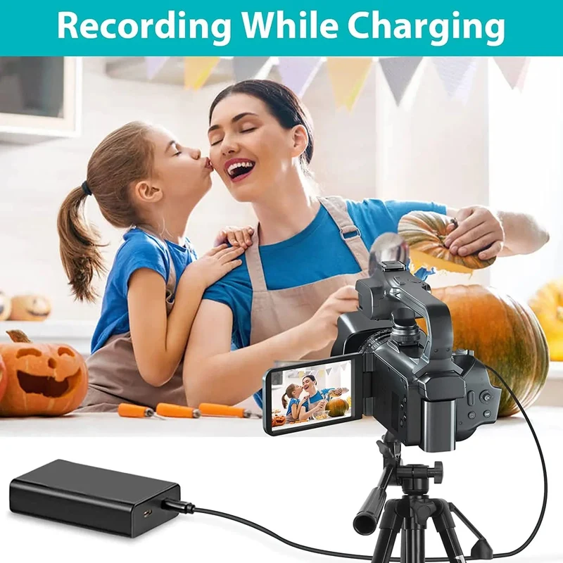 WIFI-Camcorder, 4K-Videokamera, 64 MP, 60 FPS, HD, Autofokus, Vlogging, 4.0-Zoll-Touchscreen, 18-facher Zoom für Live-Streaming
