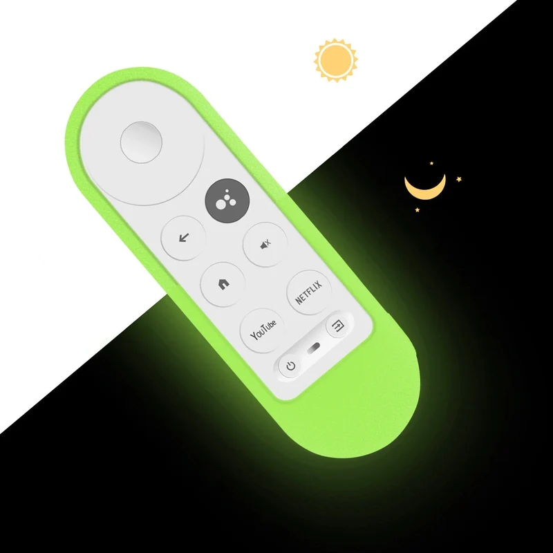 Silikon-Schutzhülle passend für Google Chromecast TV G9N9N 2020 Sprachfernbedienung, stoßfeste, weiche Schutzhülle