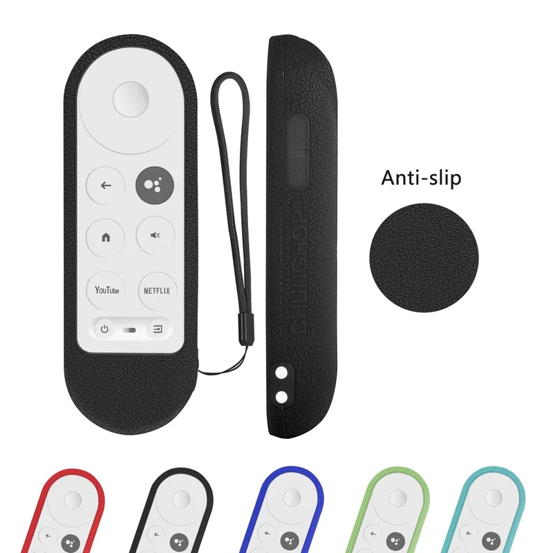 Silikon-Schutzhülle passend für Google Chromecast TV G9N9N 2020 Sprachfernbedienung, stoßfeste, weiche Schutzhülle