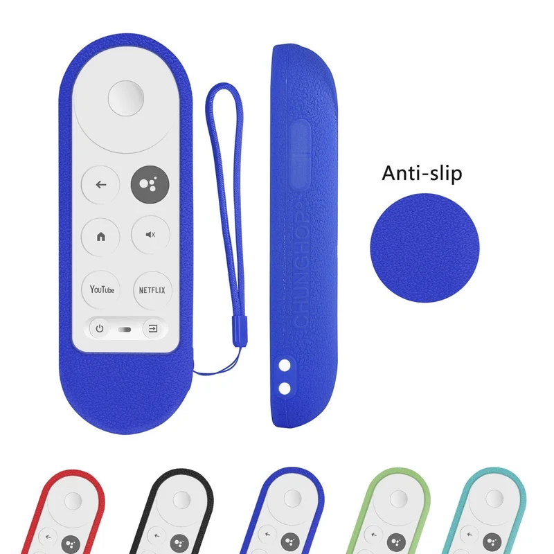 Silikon-Schutzhülle passend für Google Chromecast TV G9N9N 2020 Sprachfernbedienung, stoßfeste, weiche Schutzhülle