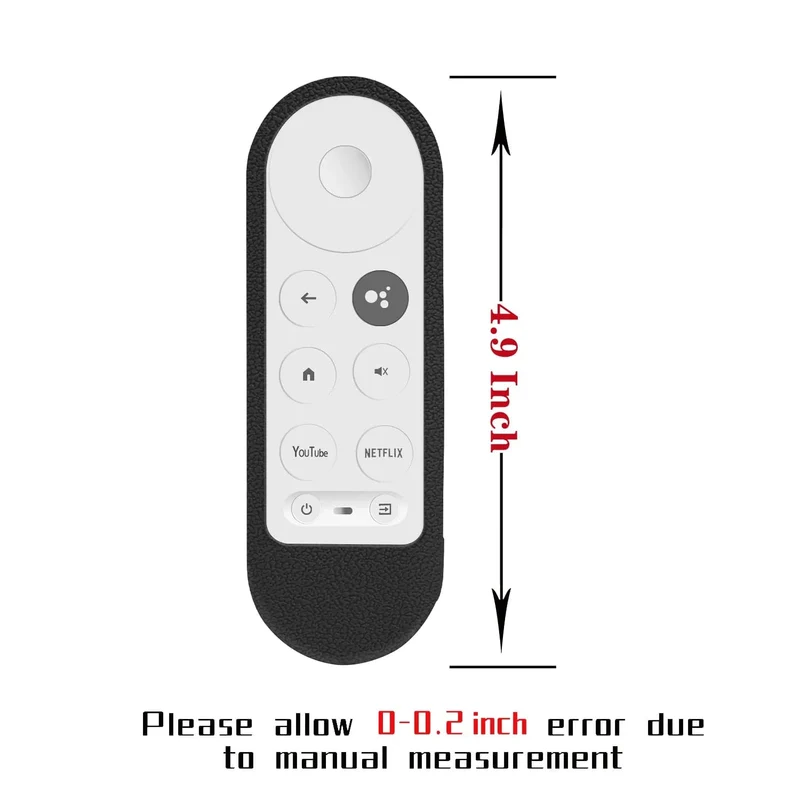Silikon-Schutzhülle passend für Google Chromecast TV G9N9N 2020 Sprachfernbedienung, stoßfeste, weiche Schutzhülle
