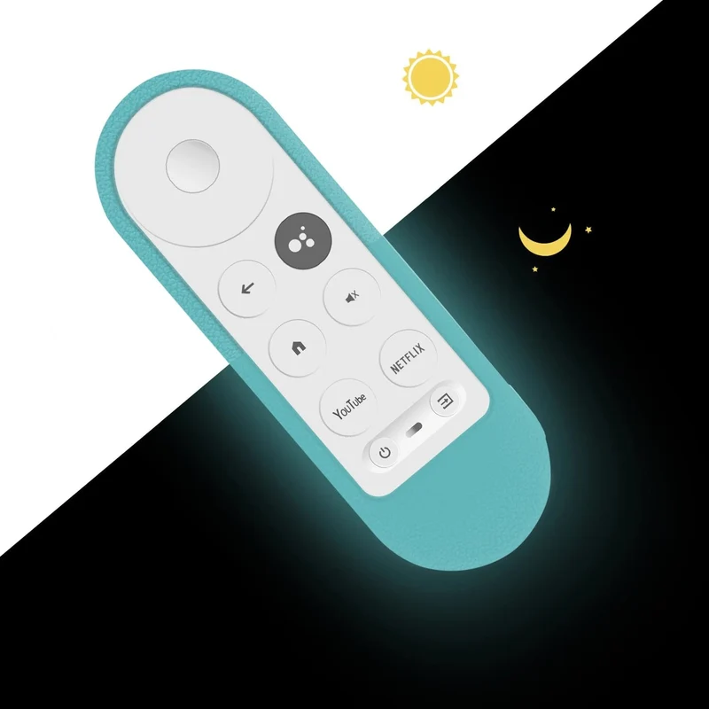 Silikon-Schutzhülle passend für Google Chromecast TV G9N9N 2020 Sprachfernbedienung, stoßfeste, weiche Schutzhülle