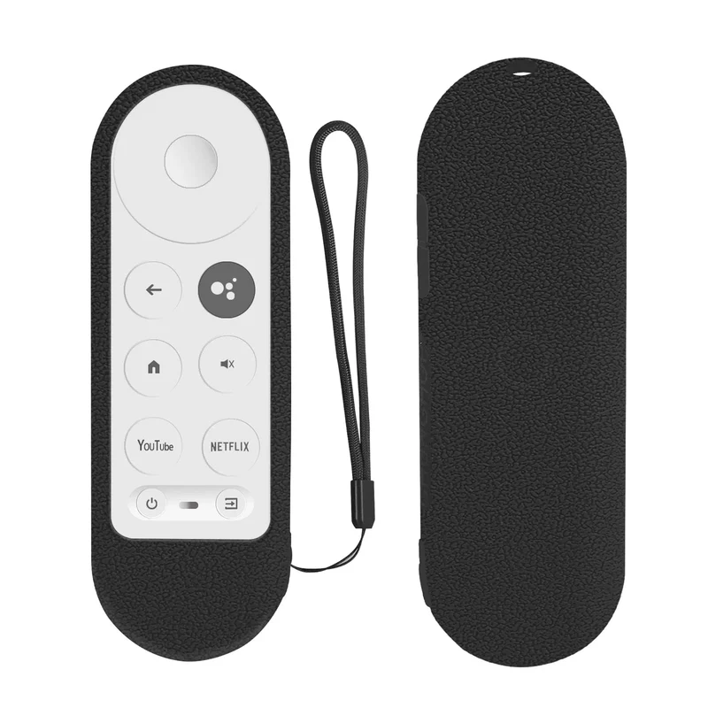 Silikon-Schutzhülle passend für Google Chromecast TV G9N9N 2020 Sprachfernbedienung, stoßfeste, weiche Schutzhülle