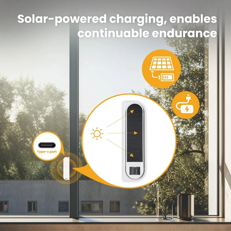 MOES Tuya ZigBee Smart Schiebefensterdrücker Automatischer Öffner Schließer Solarlade-App Fernbedienung Unterstützt Alexa Google Home