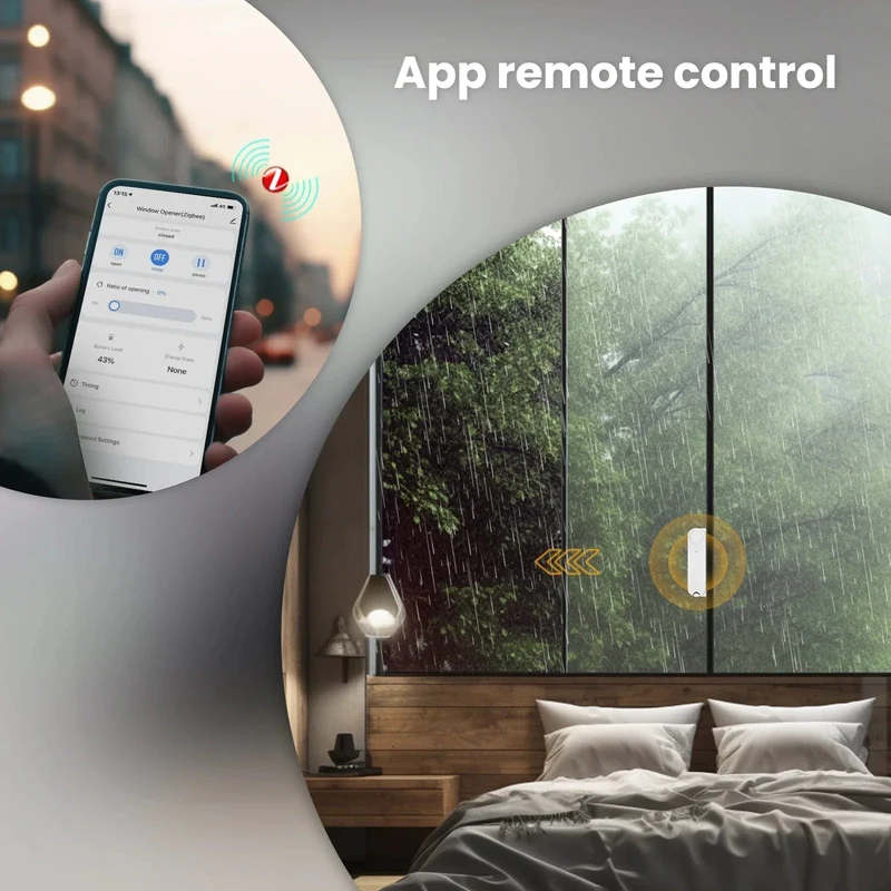 MOES Tuya ZigBee Smart Schiebefensterdrücker Automatischer Öffner Schließer Solarlade-App Fernbedienung Unterstützt Alexa Google Home