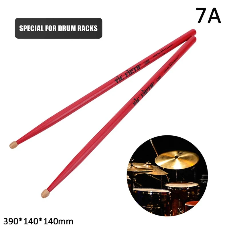 1 Paar 5A/7A Drumsticks Mallets Jazz Drumsticks Percussion Gleichbleibendes Gewicht und Tonhöhe Amerikanische Hickory Classic Drumsticks