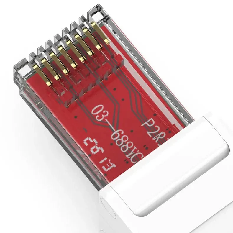 ZoeRax 1 STK Werkzeugloser RJ45 CAT6-Anschluss Ethernet-Abschlussstecker, 23 AWG bis 26 AWG Kabel Internet-Stecker Installation ohne Werkzeug