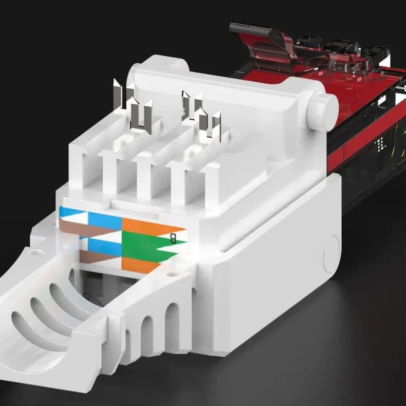 ZoeRax 1 STK Werkzeugloser RJ45 CAT6-Anschluss Ethernet-Abschlussstecker, 23 AWG bis 26 AWG Kabel Internet-Stecker Installation ohne Werkzeug