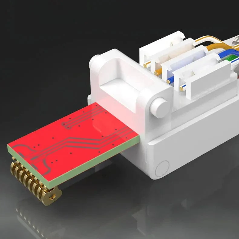 ZoeRax 1 STK Werkzeugloser RJ45 CAT6-Anschluss Ethernet-Abschlussstecker, 23 AWG bis 26 AWG Kabel Internet-Stecker Installation ohne Werkzeug