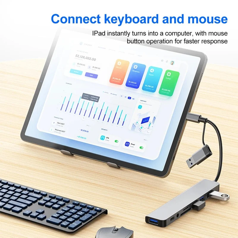 5Gbps USB 3.0 HUB USB C HUB USB C Dockingstation Hochgeschwindigkeitsübertragung OTG Adapter Splitter TYPE-C HUB für Laptop Macbook