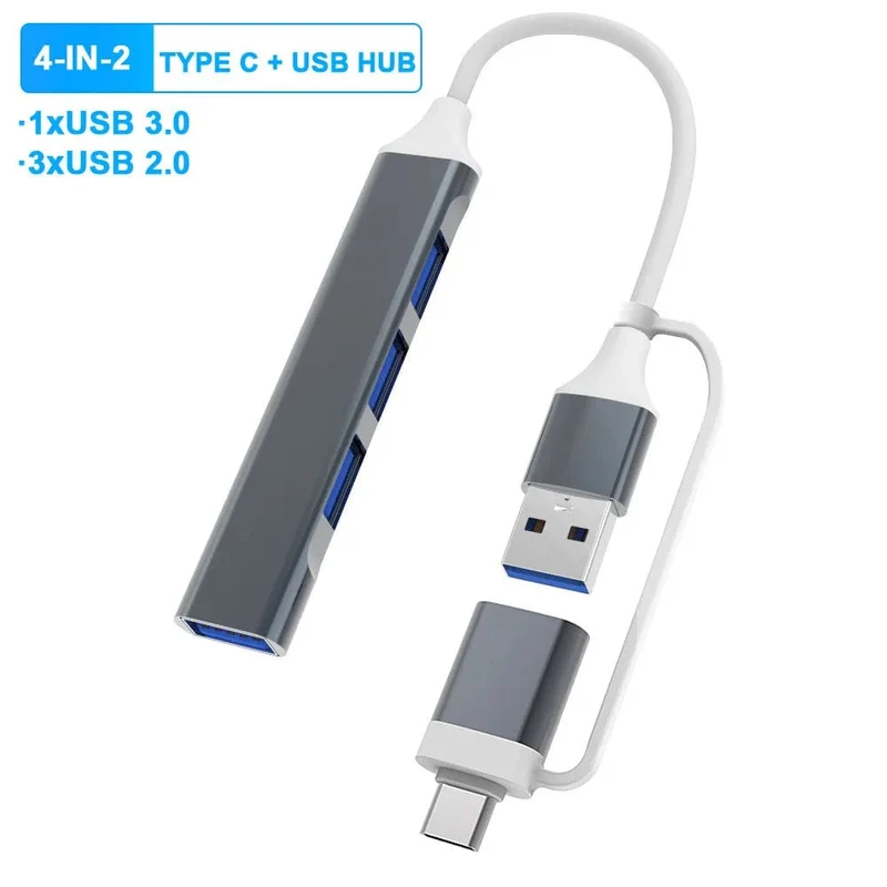 5Gbps USB 3.0 HUB USB C HUB USB C Dockingstation Hochgeschwindigkeitsübertragung OTG Adapter Splitter TYPE-C HUB für Laptop Macbook