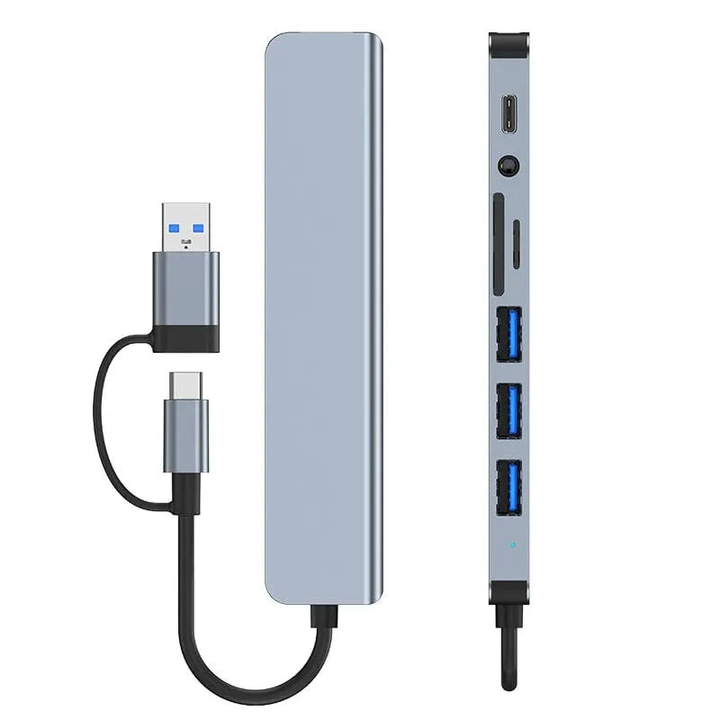 5Gbps USB 3.0 HUB USB C HUB USB C Dockingstation Hochgeschwindigkeitsübertragung OTG Adapter Splitter TYPE-C HUB für Laptop Macbook