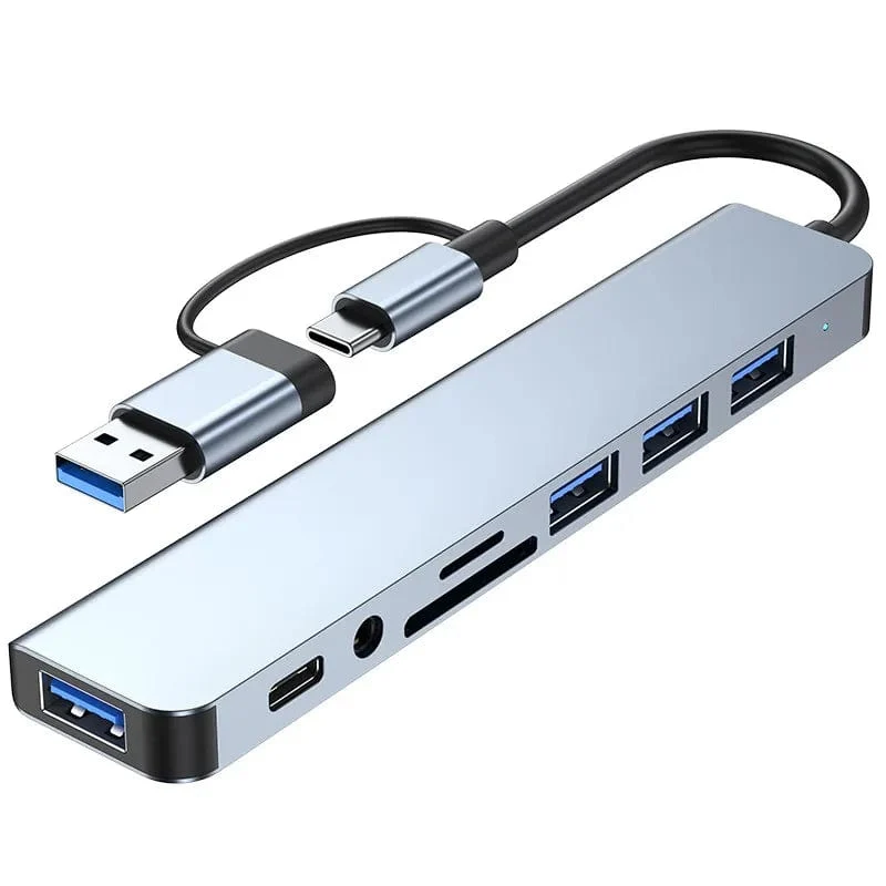 5Gbps USB 3.0 HUB USB C HUB USB C Dockingstation Hochgeschwindigkeitsübertragung OTG Adapter Splitter TYPE-C HUB für Laptop Macbook