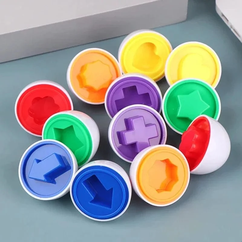 Baby Smart Eggs Montessori Spielzeug 2 Jahre Kleinkind Lernen Pädagogisches Spielzeug Sensorische Eier Huhn Farben Formen Sorter Für Kinder