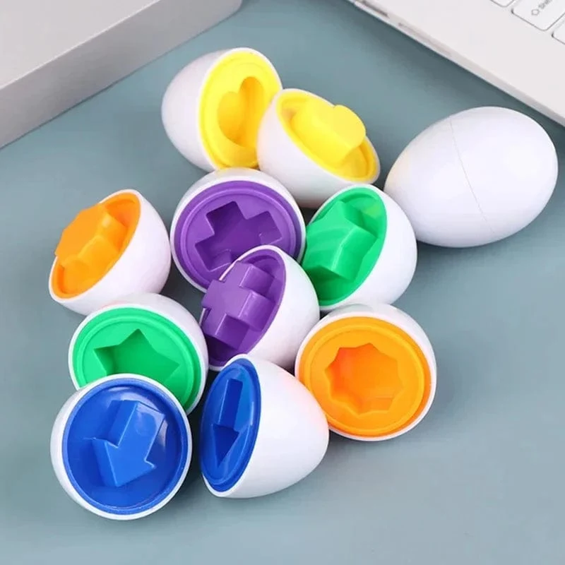 Baby Smart Eggs Montessori Spielzeug 2 Jahre Kleinkind Lernen Pädagogisches Spielzeug Sensorische Eier Huhn Farben Formen Sorter Für Kinder