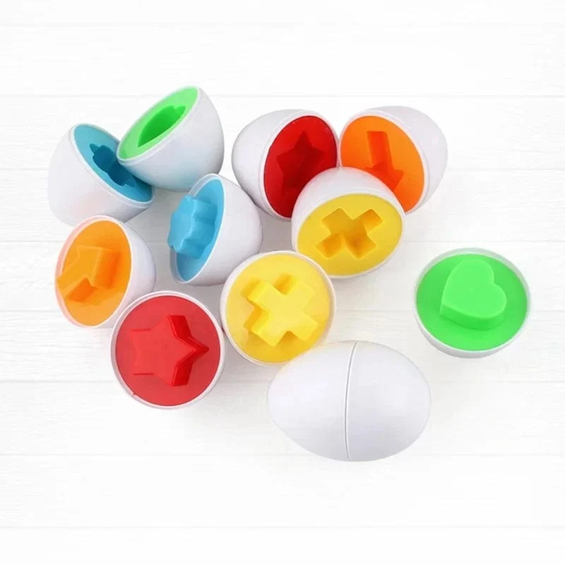 Baby Smart Eggs Montessori Spielzeug 2 Jahre Kleinkind Lernen Pädagogisches Spielzeug Sensorische Eier Huhn Farben Formen Sorter Für Kinder