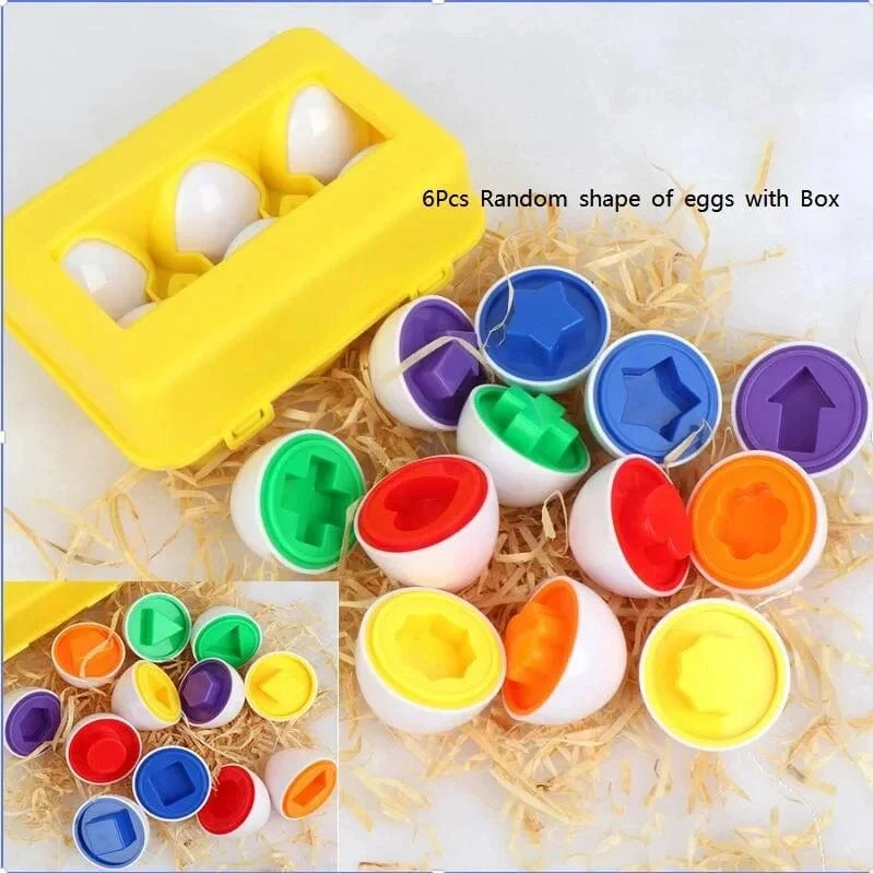 Baby Smart Eggs Montessori Spielzeug 2 Jahre Kleinkind Lernen Pädagogisches Spielzeug Sensorische Eier Huhn Farben Formen Sorter Für Kinder