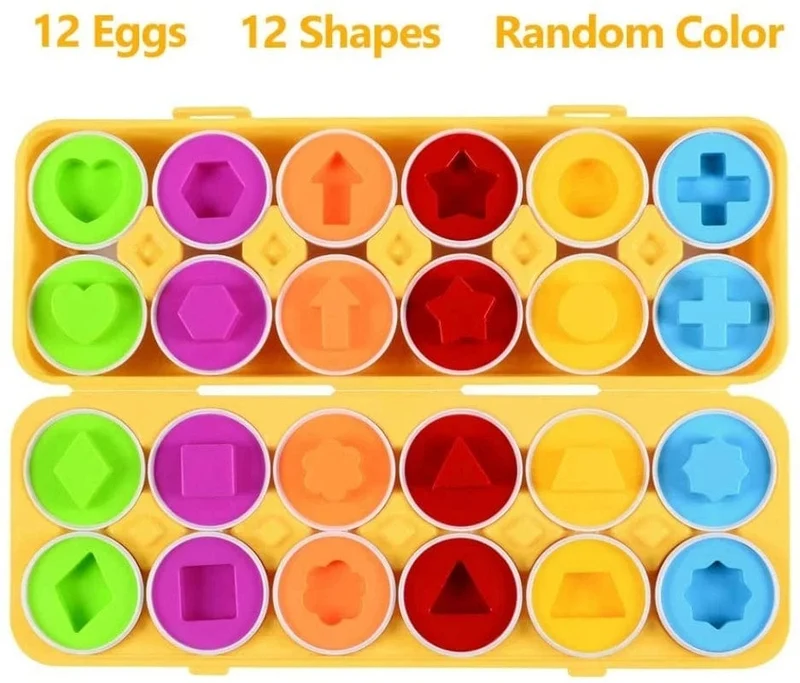 Baby Smart Eggs Montessori Spielzeug 2 Jahre Kleinkind Lernen Pädagogisches Spielzeug Sensorische Eier Huhn Farben Formen Sorter Für Kinder