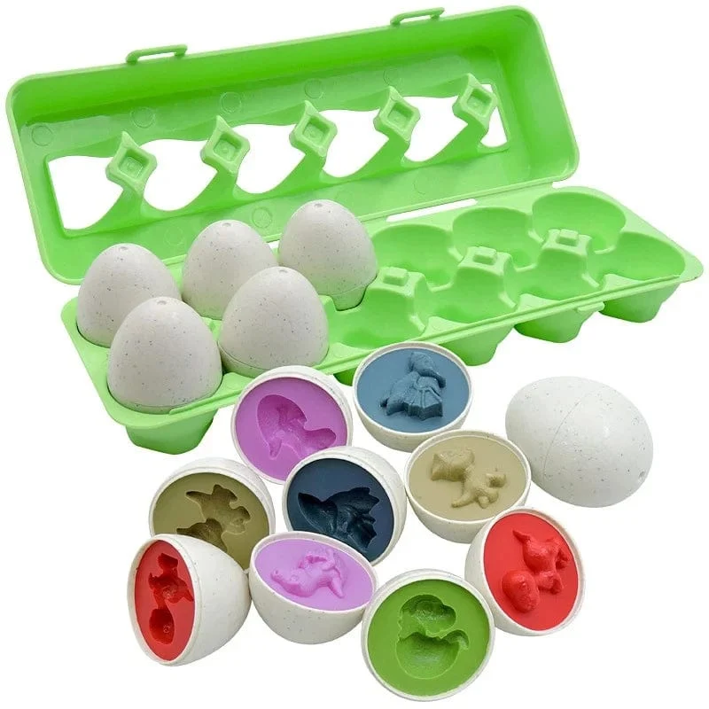 Baby Smart Eggs Montessori Spielzeug 2 Jahre Kleinkind Lernen Pädagogisches Spielzeug Sensorische Eier Huhn Farben Formen Sorter Für Kinder