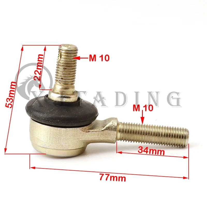 2 paar M10-M10 Spurstangenkopf-Kits Kugelgelenk Fit Für China ATV 50cc 110cc 150cc 200cc 250cc 300cc Go Kart Kart Quads Bike Teile