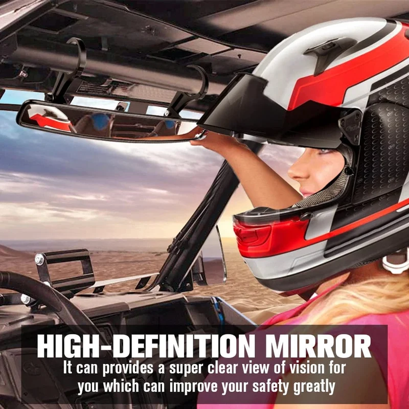 1.65-2 Zoll UTV-Breitbild-Rennspiegel, kompatibel mit Polaris RZR Ranger 800 1000 XP 900, für CFMoto, für Can Am Maverick X3