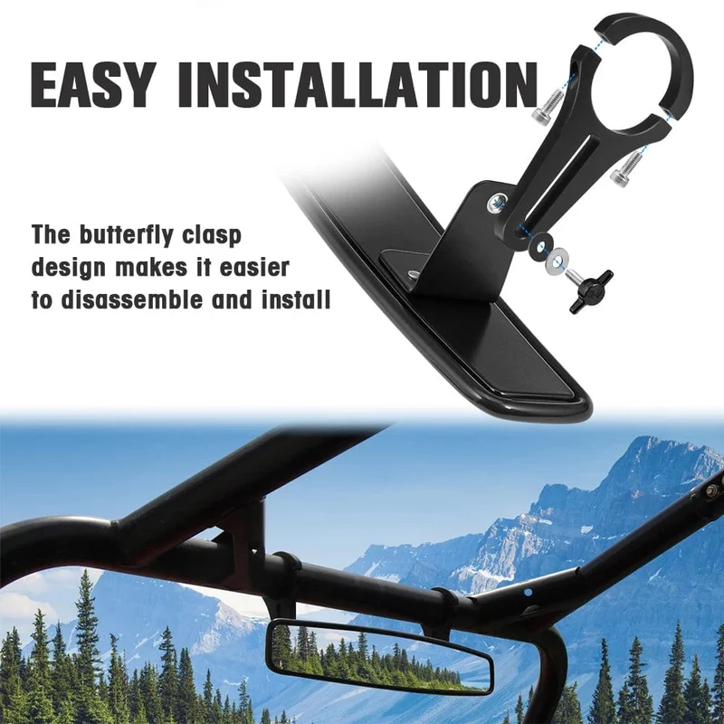 1.65-2 Zoll UTV-Breitbild-Rennspiegel, kompatibel mit Polaris RZR Ranger 800 1000 XP 900, für CFMoto, für Can Am Maverick X3