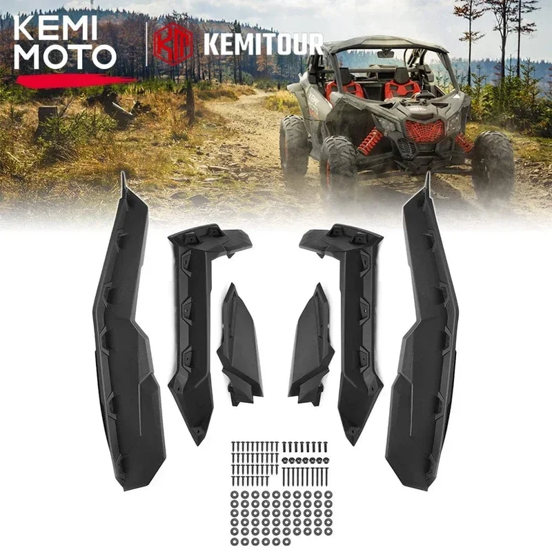 KEMIMOTO UTV Zubehör Für Can Am Maverick X3 1000 Max R RR 4x4 XRC Turbo DPS Super Erweiterte Fender Flares 2017-2024 715002973