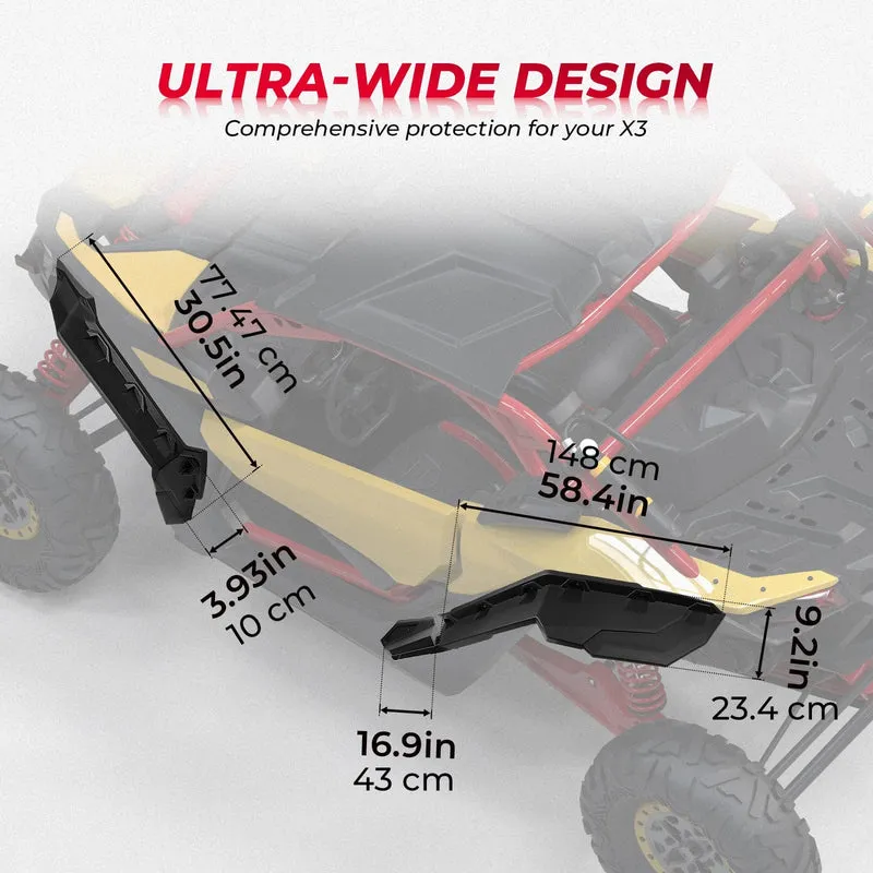 KEMIMOTO UTV Zubehör Für Can Am Maverick X3 1000 Max R RR 4x4 XRC Turbo DPS Super Erweiterte Fender Flares 2017-2024 715002973