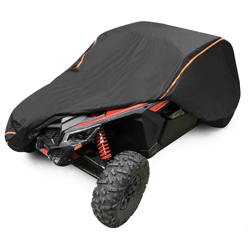 2 Türen UTV 210D Oxford-Stoff schützt die Lagerabdeckung für Nutzfahrzeuge vor Regen, Schmutz und Strahlen, reflektierend für Can Am Maverick X3