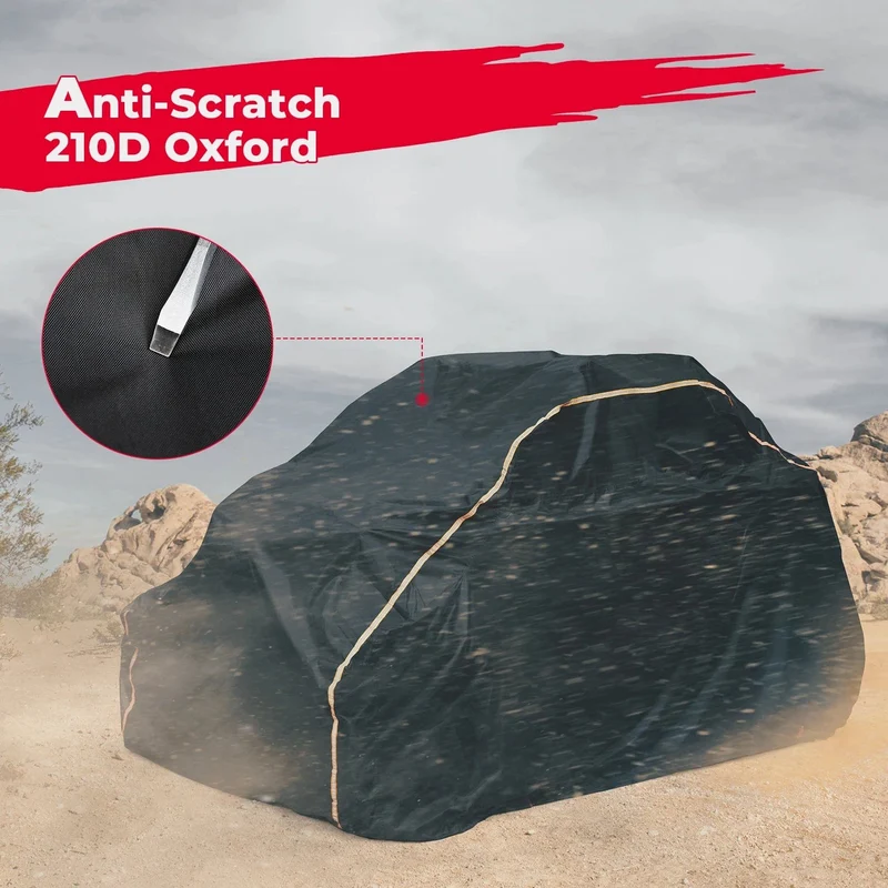 2 Türen UTV 210D Oxford-Stoff schützt die Lagerabdeckung für Nutzfahrzeuge vor Regen, Schmutz und Strahlen, reflektierend für Can Am Maverick X3