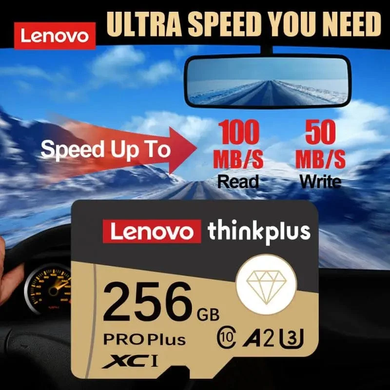 Lenovo 2 TB 1 TB Micro TF/SD-Karte Klasse 10 SD-Karte 256 GB Speicherkarte 128 GB 512 GB TF-Karte Kostenloser Versand für Kameras/Tablet/Drohne